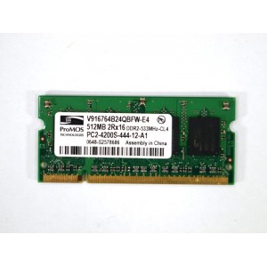 Модуль пам'яті SO-Dimm ProMOS 512 MB DDR2 RAM PC2-4200S 667Mhz V916764B24QBFW-E4
